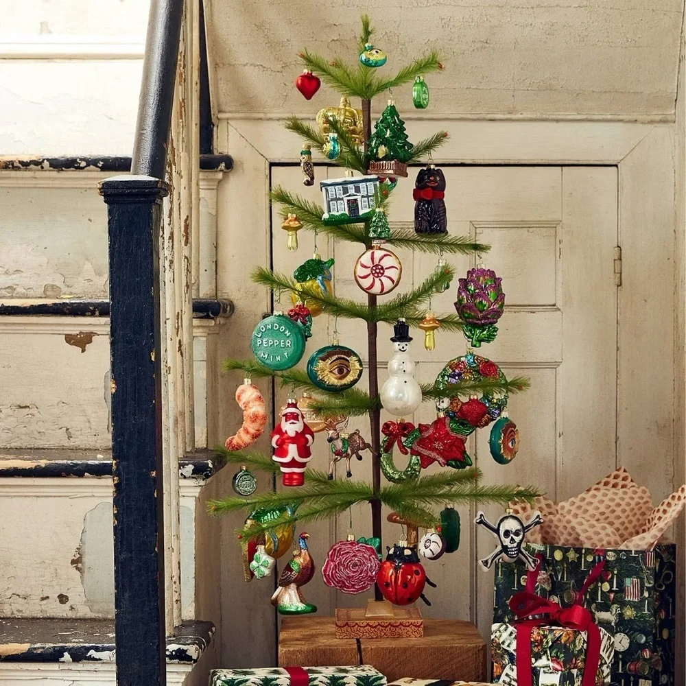 Glass Pink Peony Christmas Ornament - John Derian for Target 2025